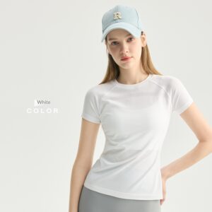 Breathable Chest-line Short-sleeve Womens Top