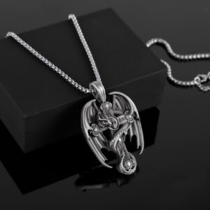 Men's Stainless Steel Retro Pendant Sweater Chain