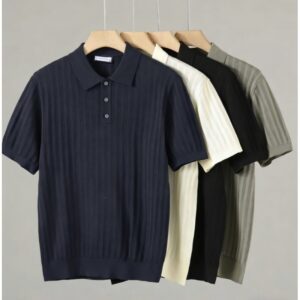 Mens Fashionable Casual Short-Sleeve Sweater
