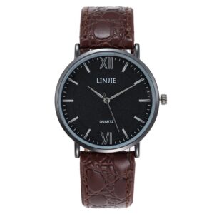 Fashion Men's Watch Casual Leather Belt